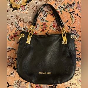 Black Michael Kors Leather Handbag 2012